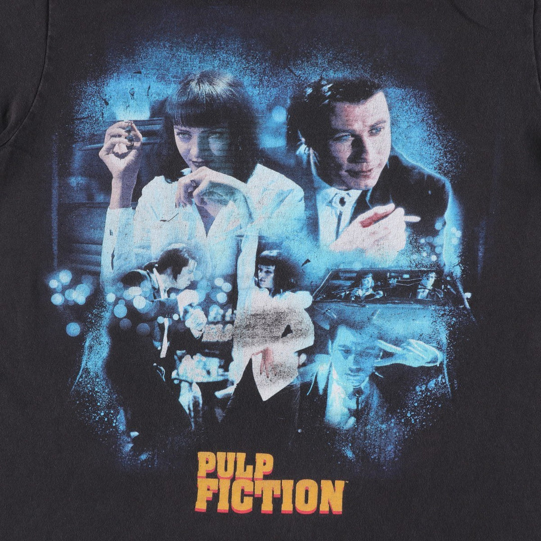 PULP FICTION Pulp Fiction Movie T-shirt Men's M size cotton black type Vintage Second Hand