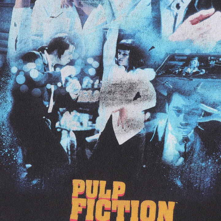 PULP FICTION Pulp Fiction Movie T-shirt Men's M size cotton black type Vintage Second Hand