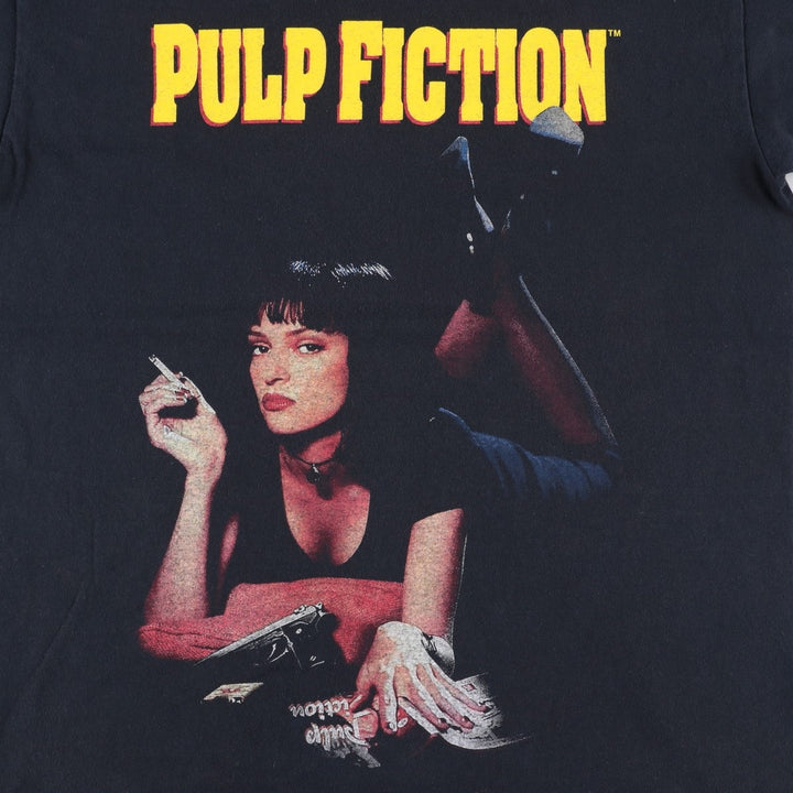 PULP FICTION Movie T-shirt (Men's XS equivalent) unclear black type Vintage Second Hand