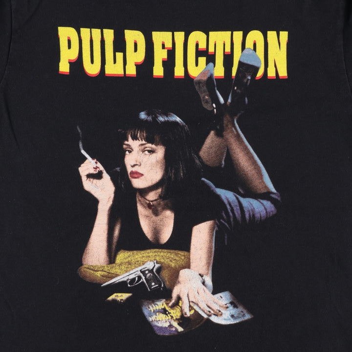Goodie Two Sleeves Pulp Fiction Movie T-Shirt (Men's Size S) cotton black type Vintage Second Hand