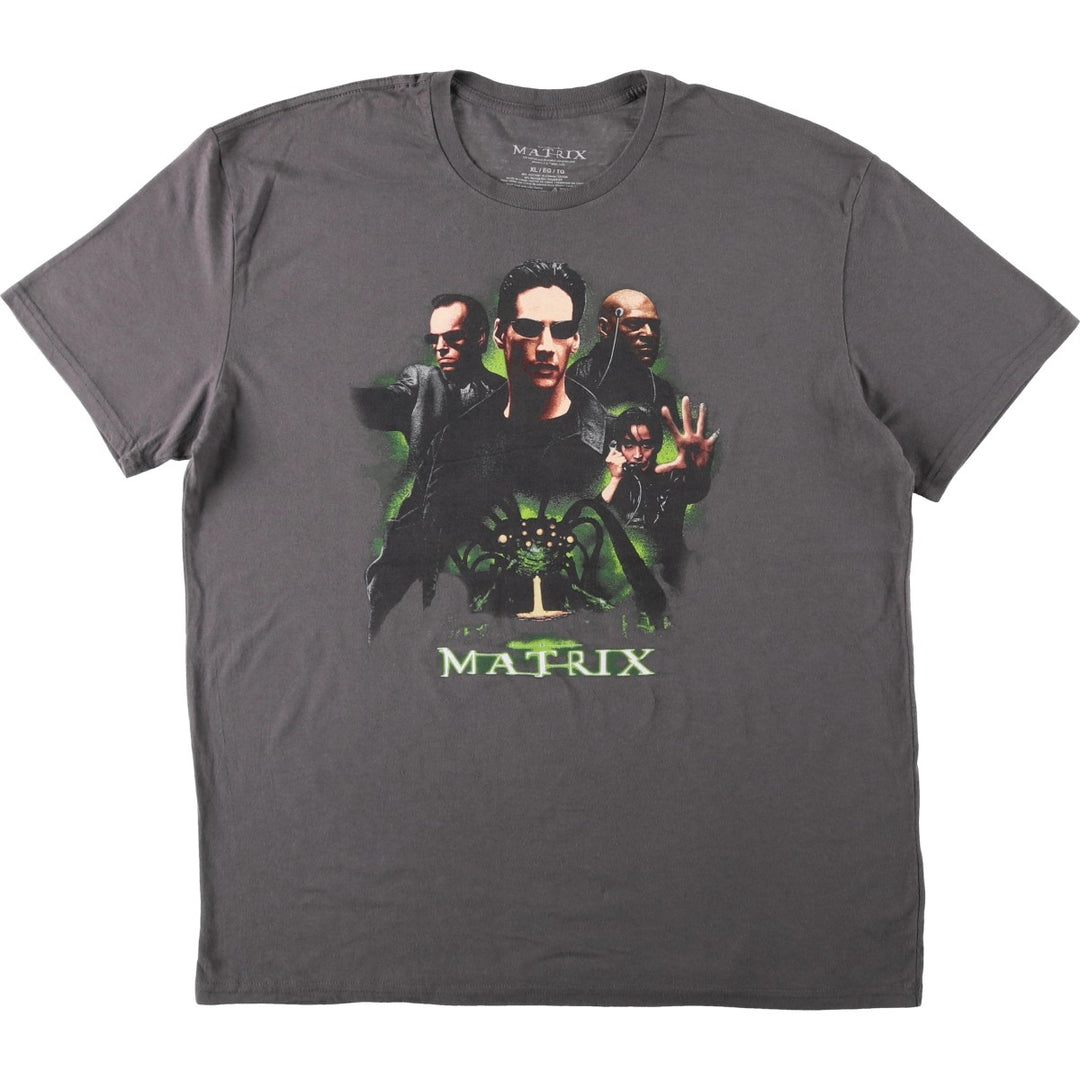 THE MATRIX Movie T-shirt (Men's XL equivalent) cotton Charcoal Vintage Second Hand