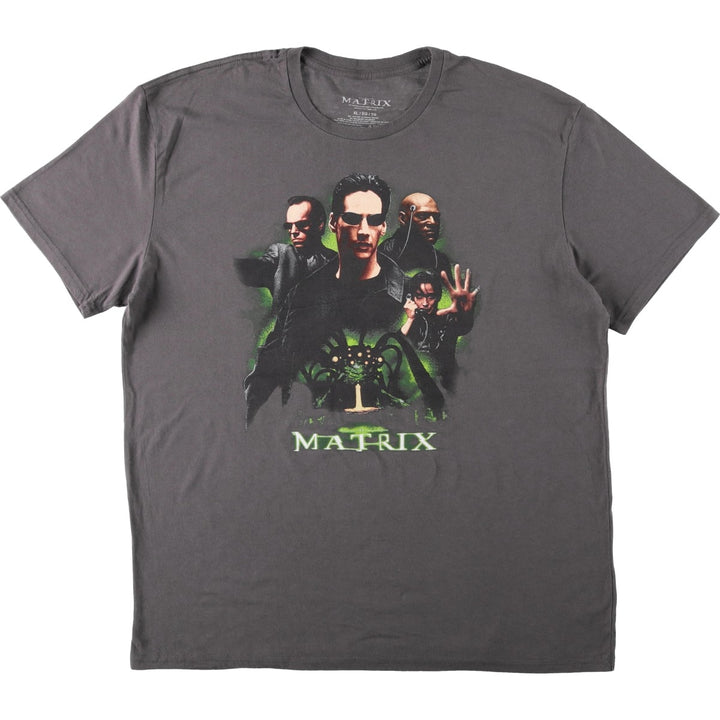 THE MATRIX Movie T-shirt (Men's XL equivalent) cotton Charcoal Vintage Second Hand