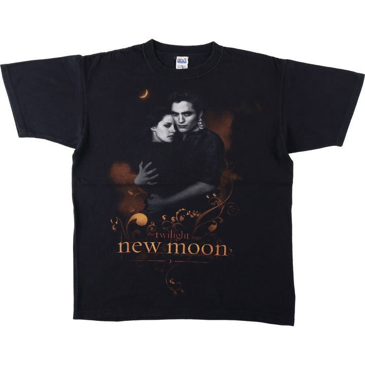 2000'S Anvil THE TWILIGHT SAGA NEW MOON Movie T-shirt (Men's size L) cotton black type Vintage Second Hand