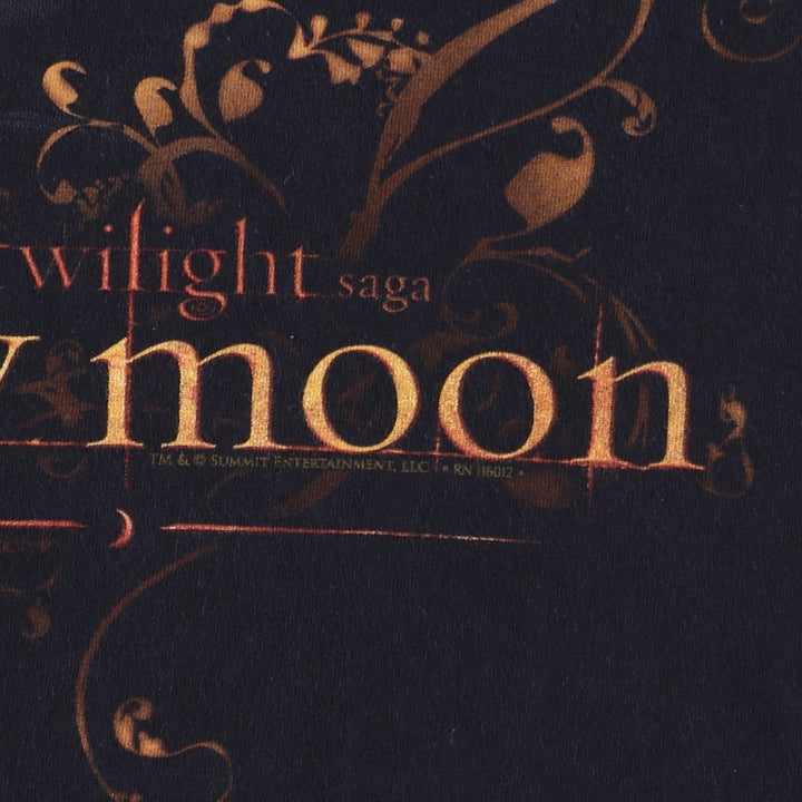 2000'S Anvil THE TWILIGHT SAGA NEW MOON Movie T-shirt (Men's size L) cotton black type Vintage Second Hand
