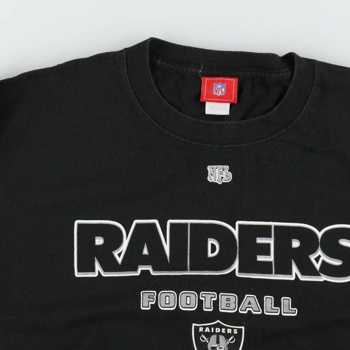2000'S NFL Las Vegas Raiders sports print T-shirt, men's size L (approx.) cotton black type Vintage Second Hand