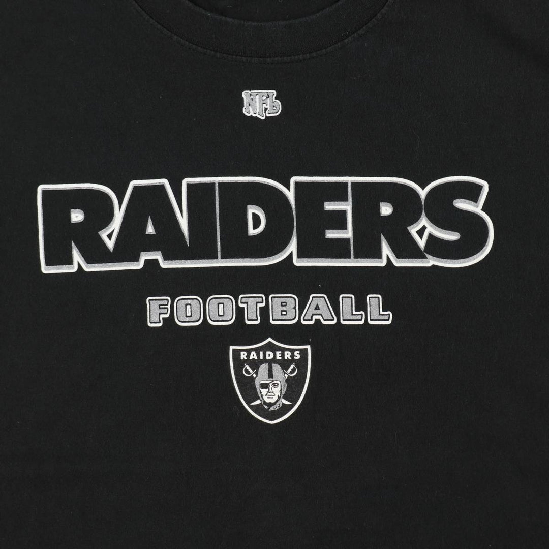 2000'S NFL Las Vegas Raiders sports print T-shirt, men's size L (approx.) cotton black type Vintage Second Hand