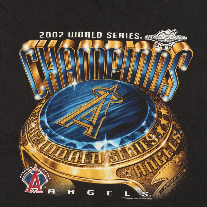 2000'S CSA MLB LOS ANGELES Los Angeles Angels sports print T-shirt, men's size L (approx.) cotton black type Vintage Second Hand