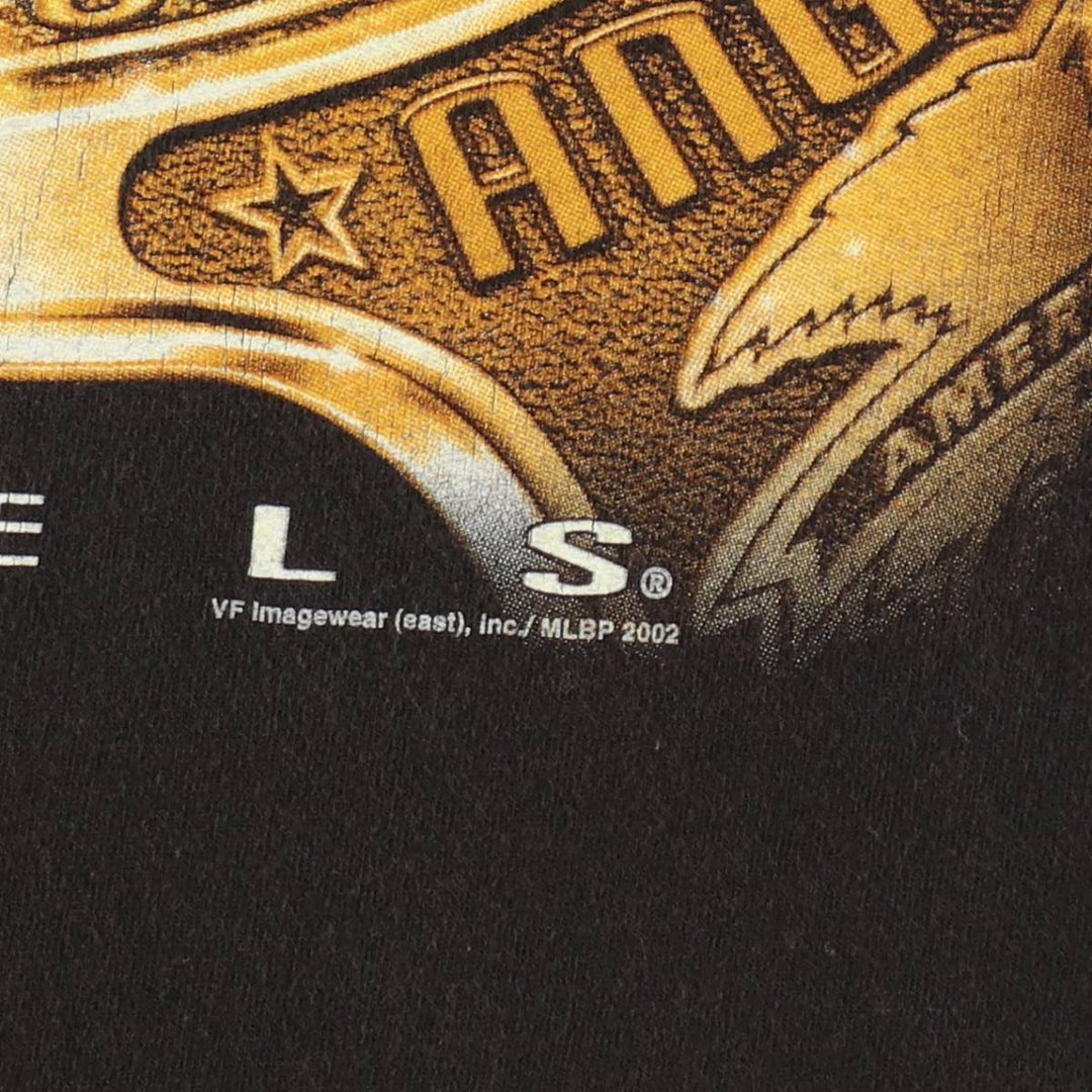 2000'S CSA MLB LOS ANGELES Los Angeles Angels sports print T-shirt, men's size L (approx.) cotton black type Vintage Second Hand