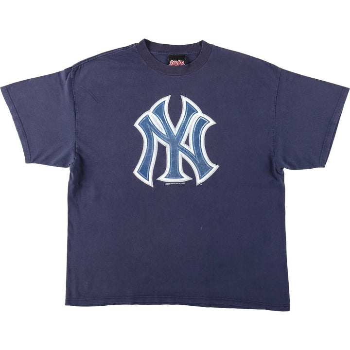 2000'S Stitches MLB New York Yankees Sports Print T-Shirt, Men's Size XL (approx.) cotton navy blue type Vintage Second Hand