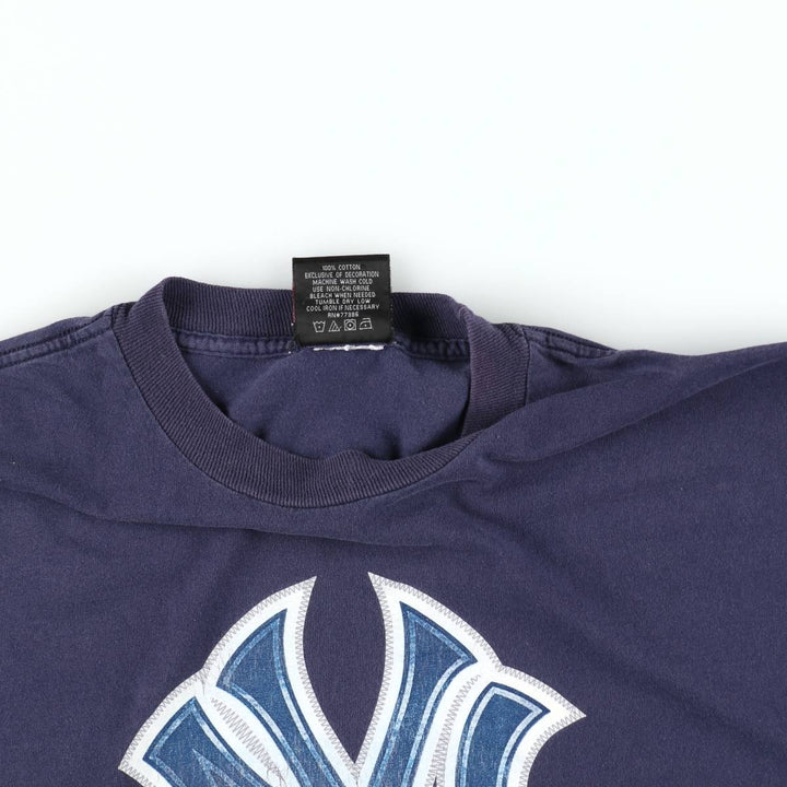 2000'S Stitches MLB New York Yankees Sports Print T-Shirt, Men's Size XL (approx.) cotton navy blue type Vintage Second Hand