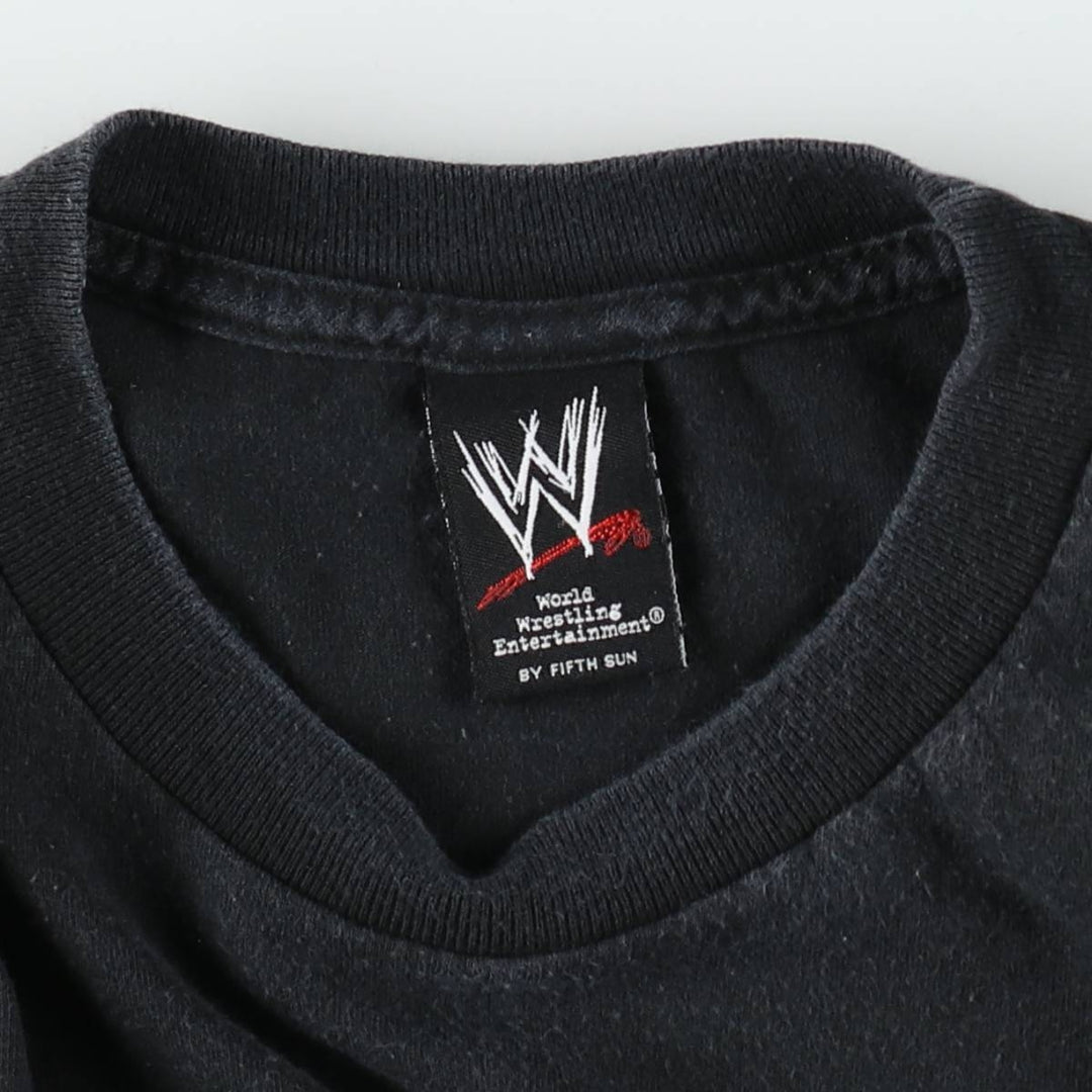 2000'S FIFTH SUN WWE Stone Cold Steve Austin Skull Pattern Pro Wrestling Sports Print T-Shirt cotton black type Vintage Second Hand