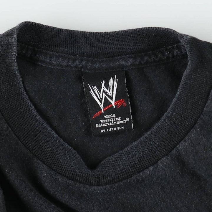 2000'S FIFTH SUN WWE Stone Cold Steve Austin Skull Pattern Pro Wrestling Sports Print T-Shirt cotton black type Vintage Second Hand