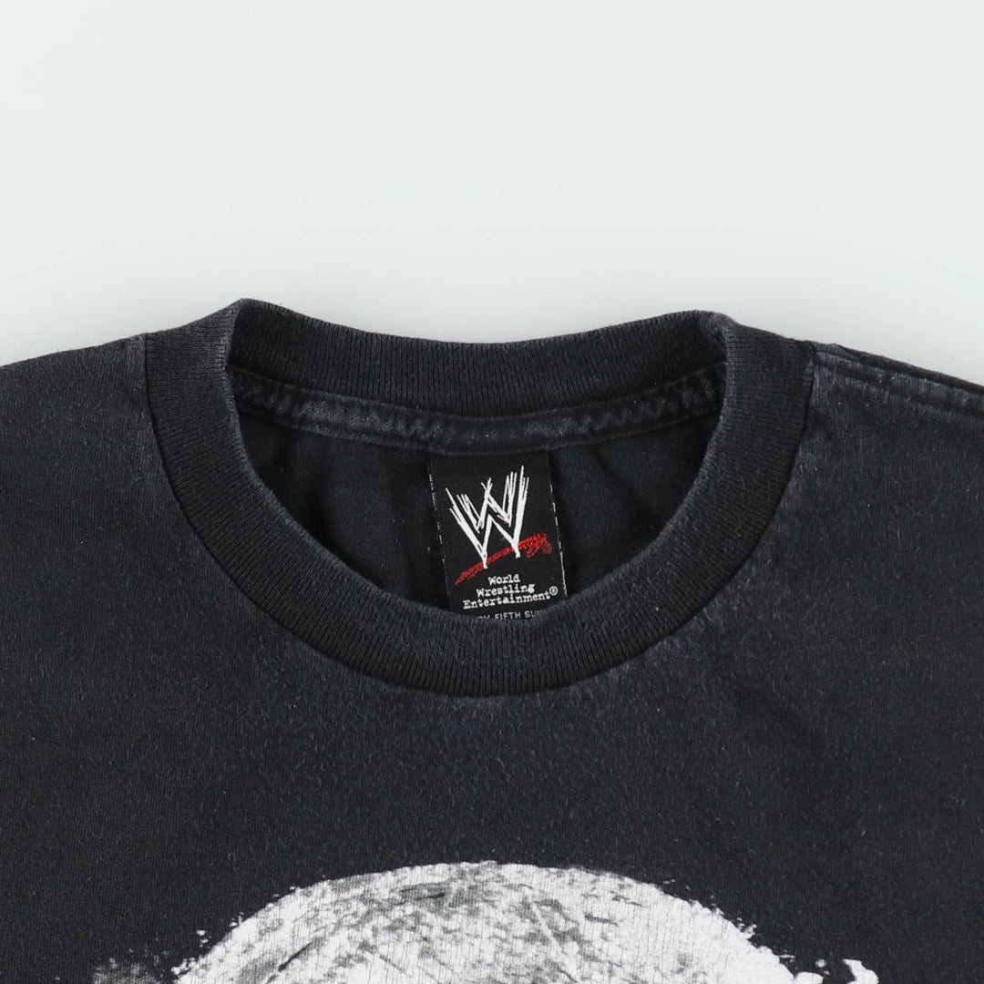 2000'S FIFTH SUN WWE Stone Cold Steve Austin Skull Pattern Pro Wrestling Sports Print T-Shirt cotton black type Vintage Second Hand