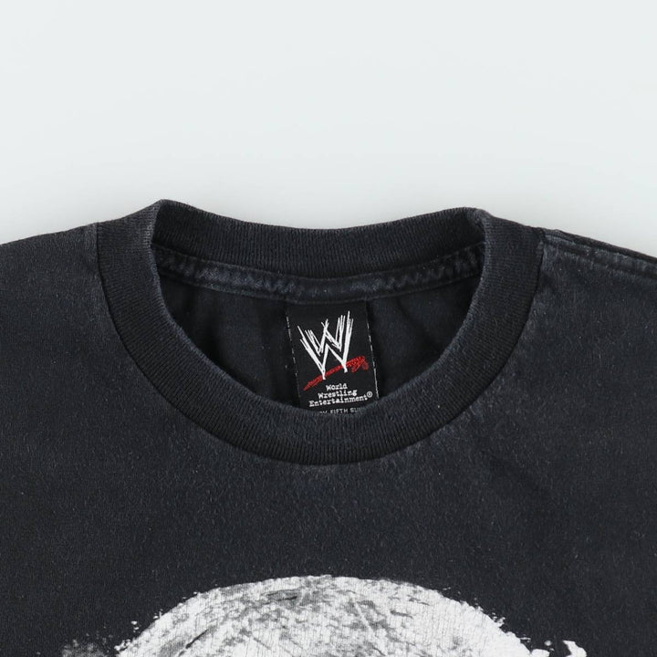 2000'S FIFTH SUN WWE Stone Cold Steve Austin Skull Pattern Pro Wrestling Sports Print T-Shirt cotton black type Vintage Second Hand