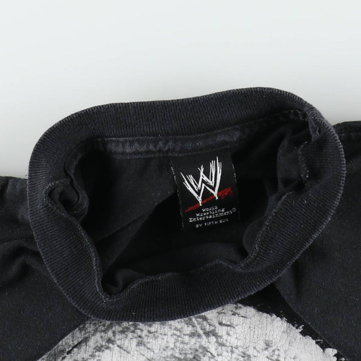 2000'S FIFTH SUN WWE Stone Cold Steve Austin Skull Pattern Pro Wrestling Sports Print T-Shirt cotton black type Vintage Second Hand