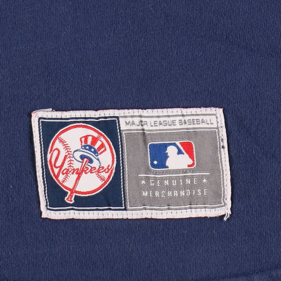 MLB NEW YORK YANKEES Sports T-Shirt (Men's Size L) cotton navy blue type Vintage Second Hand