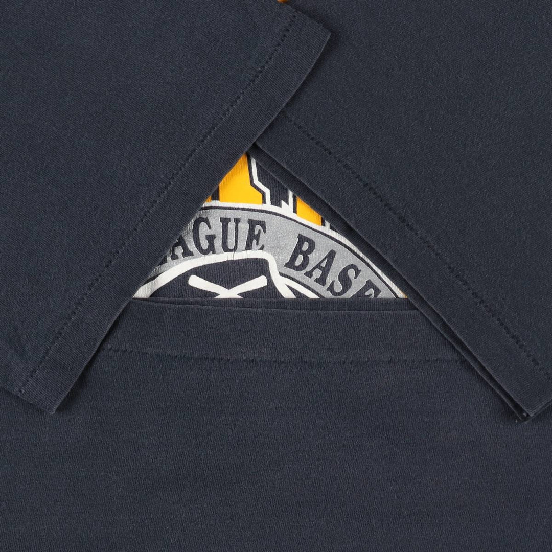 90'S TRENCH MLB PITTSBURGH PIRATES Sports Print T-Shirt, Made in USA, Men's XL (approx.) cotton black type Vintage Second Hand
