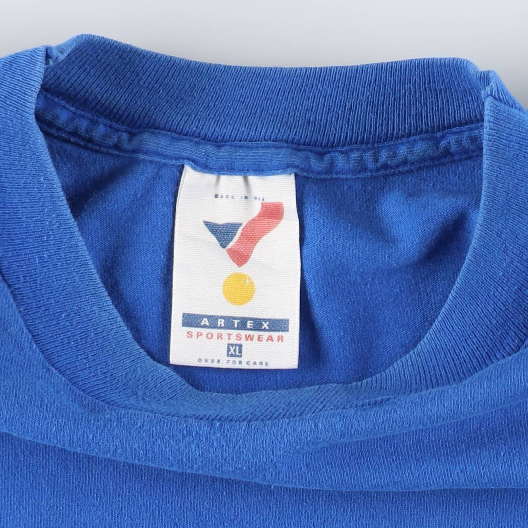 90'S ARTEX NFL New York Giants sports print T-shirt, Made in USA, Men's XL equivalent, Vintage cotton blue type Vintage Second Hand