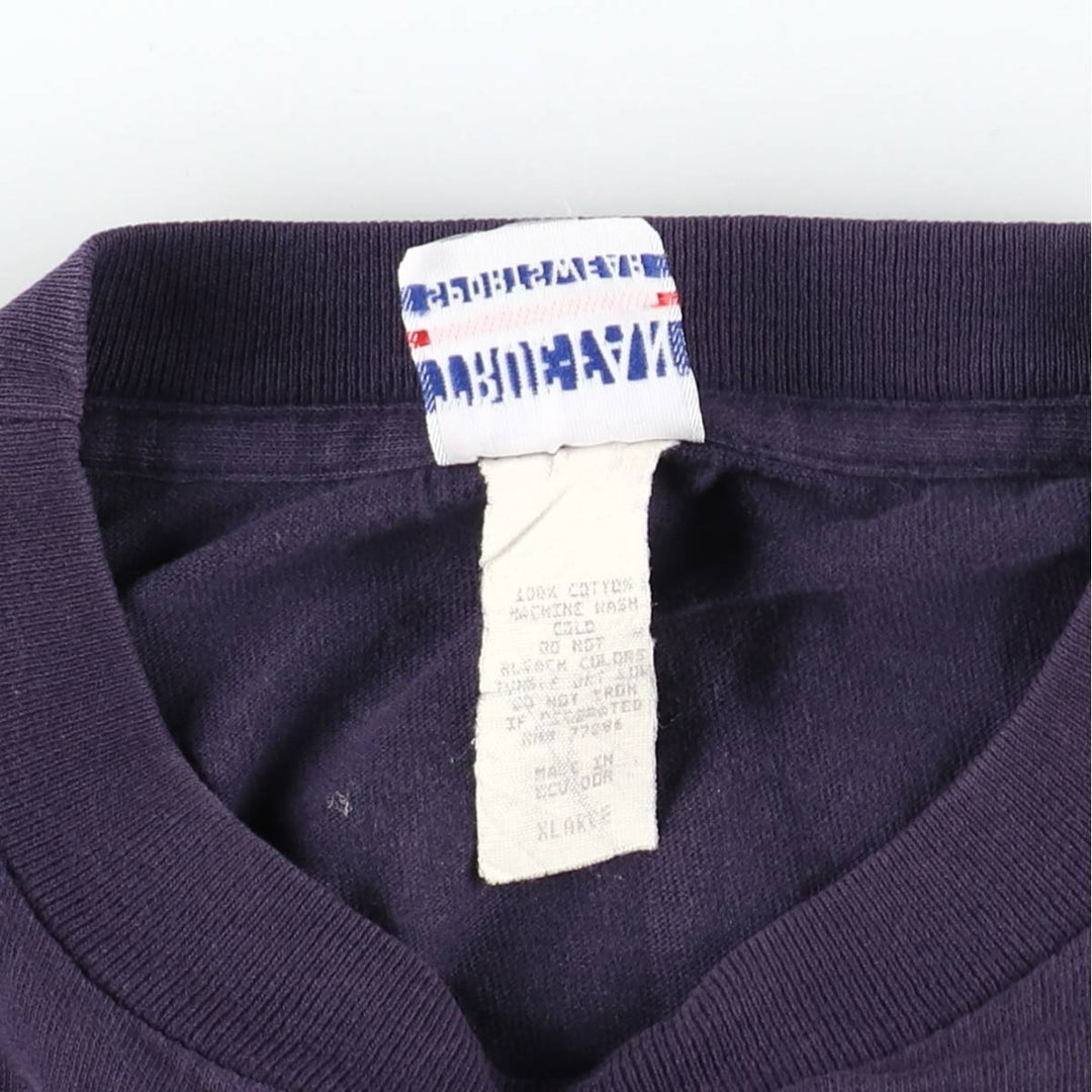 90'S TRUE-FAN NFL DENVER BRONCOS Sports Print T-Shirt, Men's XL (approx.), Vintage cotton purple type Vintage Second Hand