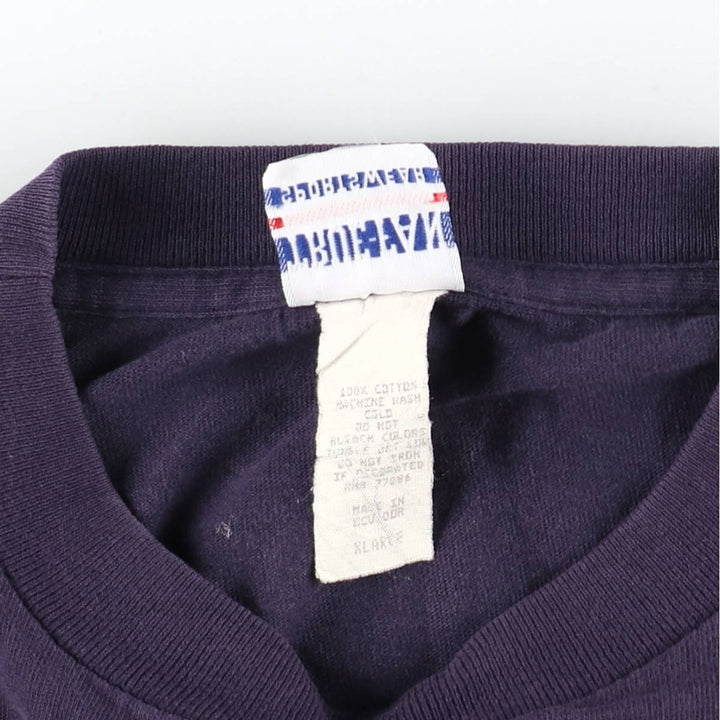 90'S TRUE-FAN NFL DENVER BRONCOS Sports Print T-Shirt, Men's XL (approx.), Vintage cotton purple type Vintage Second Hand