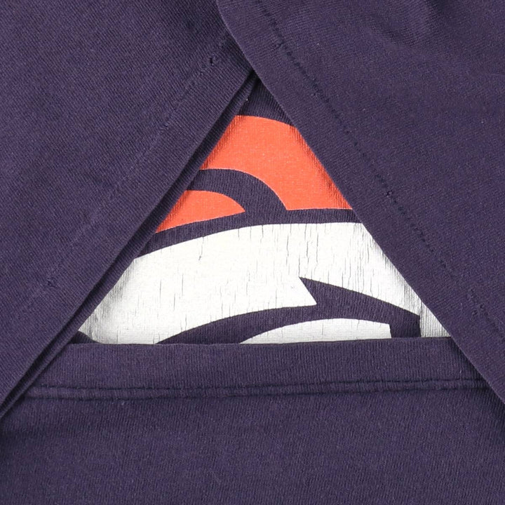 90'S TRUE-FAN NFL DENVER BRONCOS Sports Print T-Shirt, Men's XL (approx.), Vintage cotton purple type Vintage Second Hand