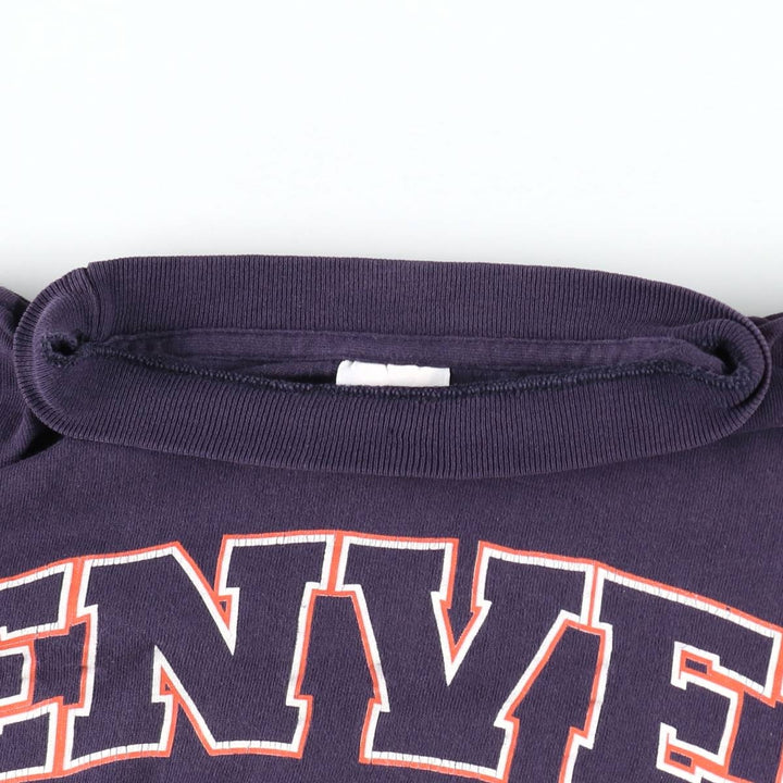 90'S TRUE-FAN NFL DENVER BRONCOS Sports Print T-Shirt, Men's XL (approx.), Vintage cotton purple type Vintage Second Hand