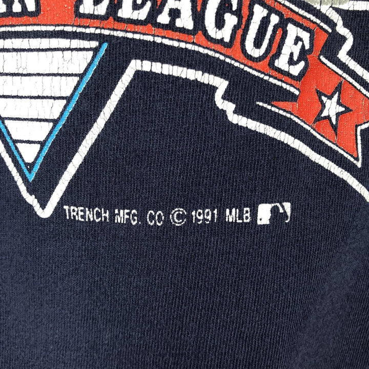 90'S Fruit of the Loom MLB Toronto Blue Jays Logo Print T-Shirt, Made in Canada, Men's XL (approx.) cotton navy blue type Vintage Second Hand