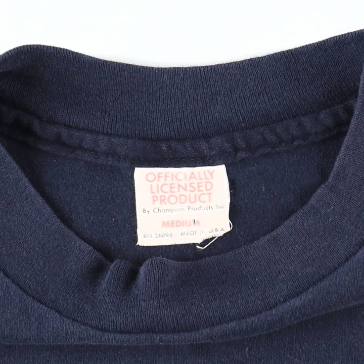 Champion NFL Chicago Bears sports print t-shirt, made in USA, men's size M equivalent, vintage. cotton navy blue type Vintage Second Hand