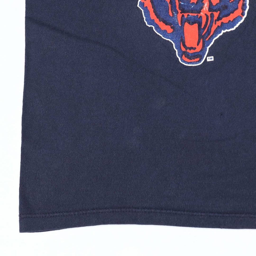 Champion NFL Chicago Bears sports print t-shirt, made in USA, men's size M equivalent, vintage. cotton navy blue type Vintage Second Hand
