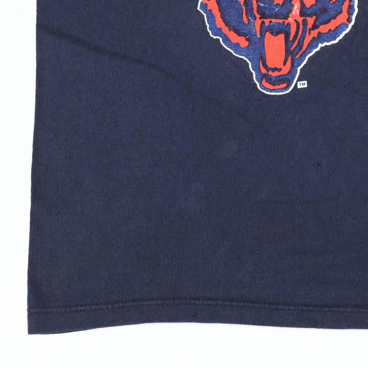 Champion NFL Chicago Bears sports print t-shirt, made in USA, men's size M equivalent, vintage. cotton navy blue type Vintage Second Hand