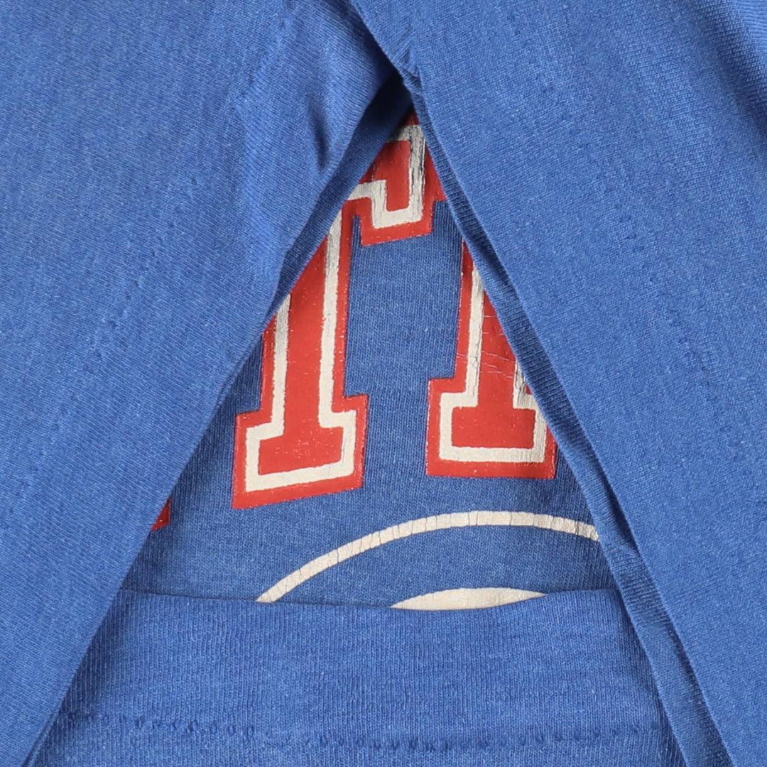 90'S Screen Stars NBA Detroit Pistons sports print T-shirt, Made in USA, Men's XL equivalent. cotton blue type Vintage Second Hand
