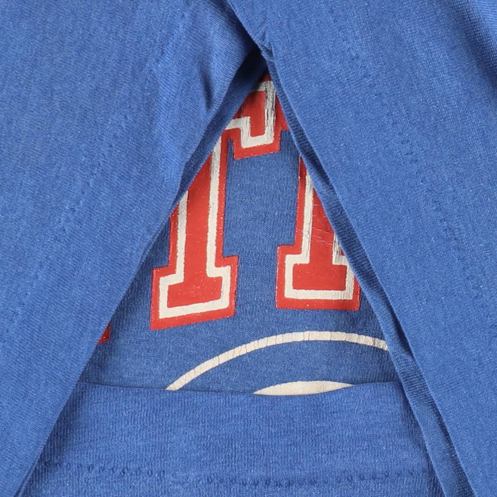 90'S Screen Stars NBA Detroit Pistons sports print T-shirt, Made in USA, Men's XL equivalent. cotton blue type Vintage Second Hand
