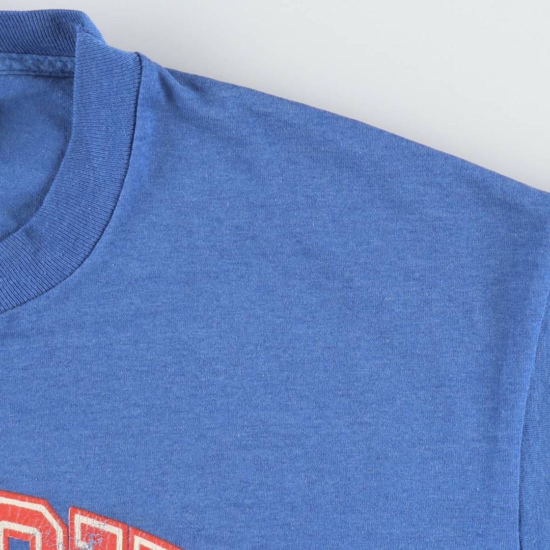 90'S Screen Stars NBA Detroit Pistons sports print T-shirt, Made in USA, Men's XL equivalent. cotton blue type Vintage Second Hand