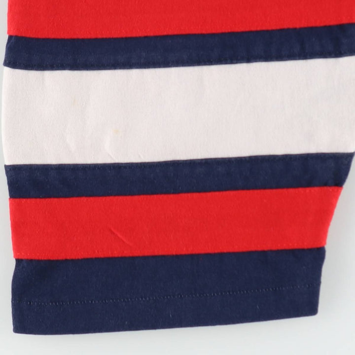 90'S Logo Seven NFL New York Giants V-neck Football T-shirt, 3/4 sleeve, Made in USA, Men's size L equivalent. cotton navy blue type Vintage Second Hand