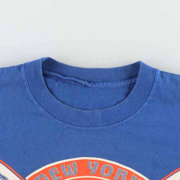 80'S Starter MLB New York Mets sports print t-shirt, men's size L equivalent, vintage. unclear blue type Vintage Second Hand