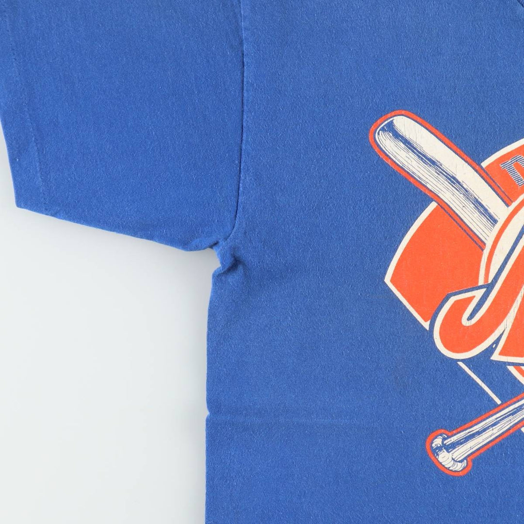 80'S Starter MLB New York Mets sports print t-shirt, men's size L equivalent, vintage. unclear blue type Vintage Second Hand