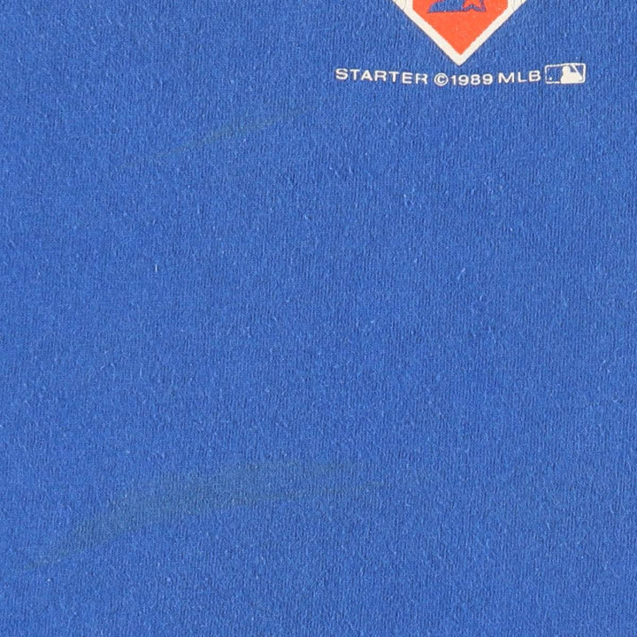 80'S Starter MLB New York Mets sports print t-shirt, men's size L equivalent, vintage. unclear blue type Vintage Second Hand