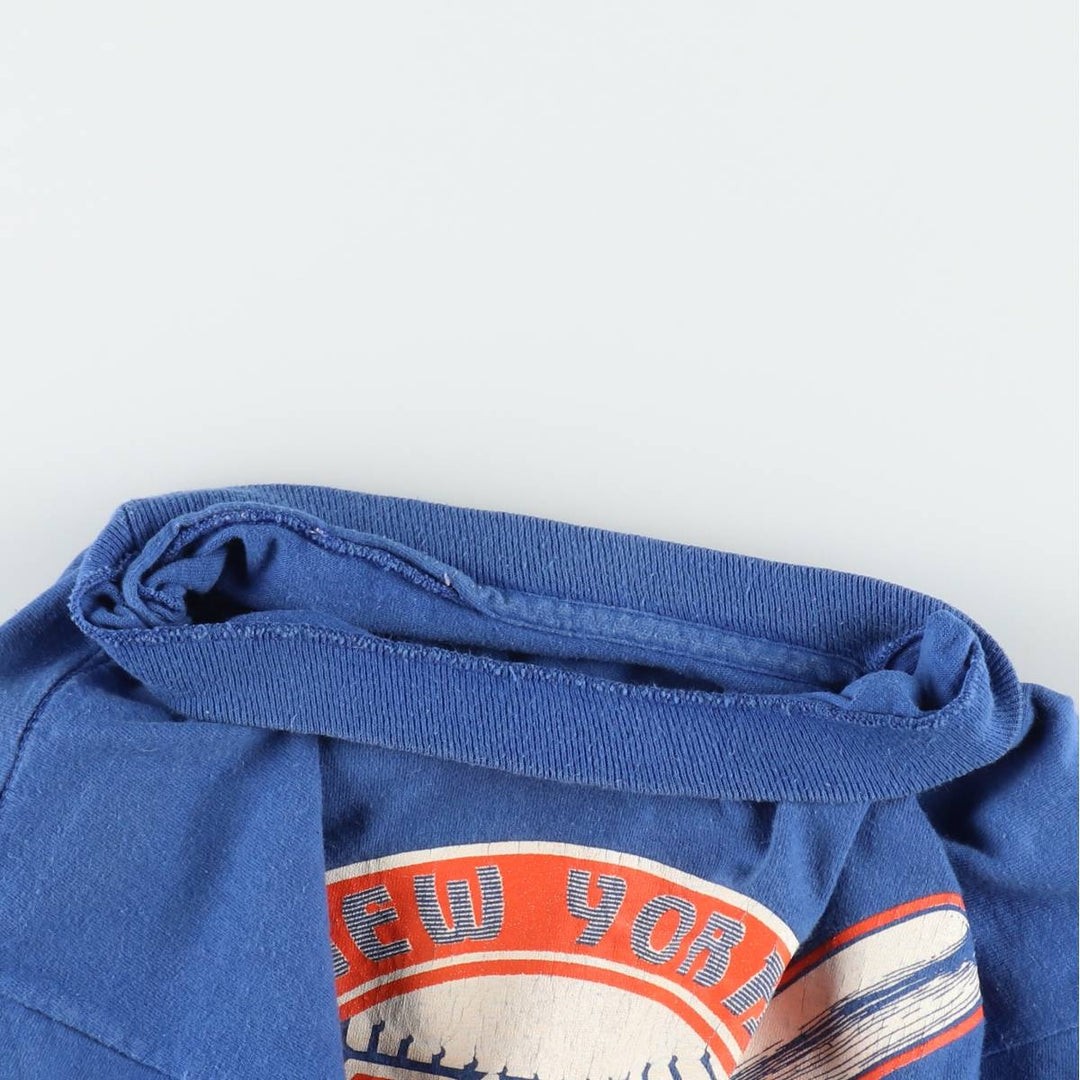 80'S Starter MLB New York Mets sports print t-shirt, men's size L equivalent, vintage. unclear blue type Vintage Second Hand