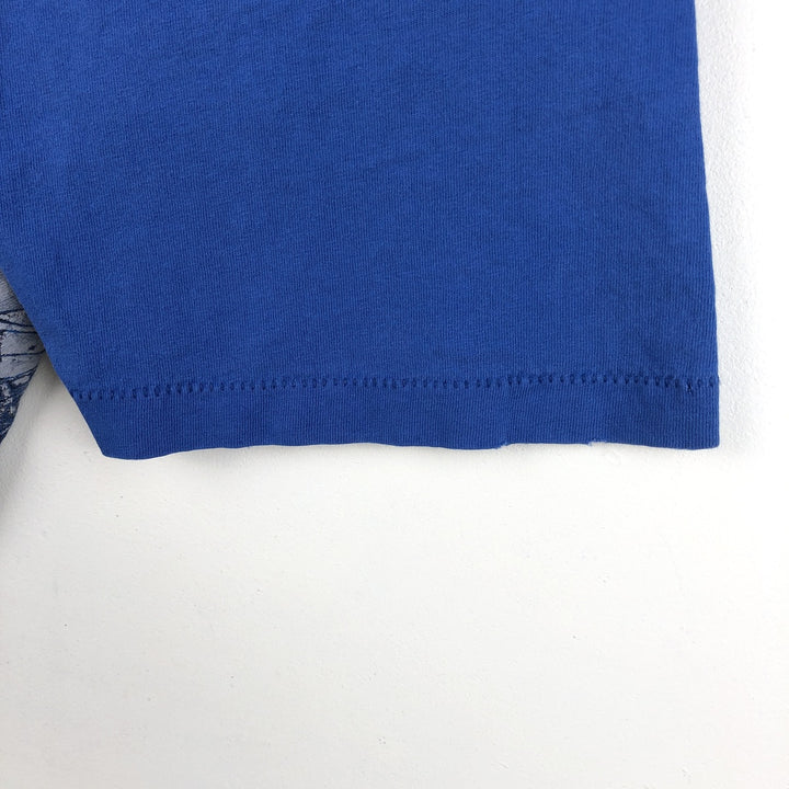 90'S Nutmeg MLB Chicago Cubs sports print T-shirt, Made in USA, Men's size M equivalent, Vintage cotton blue type Vintage Second Hand