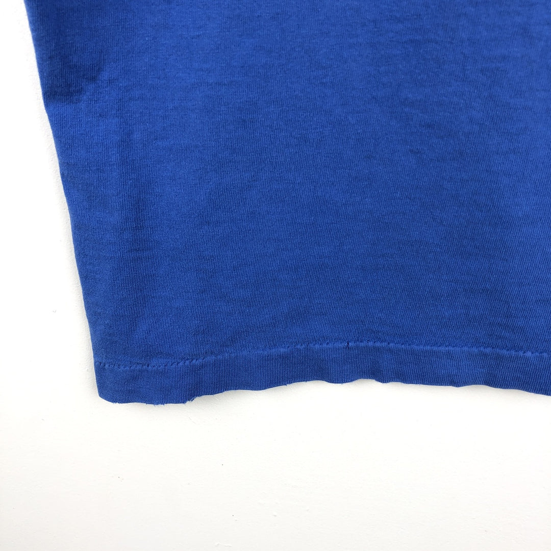 90'S Nutmeg MLB Chicago Cubs sports print T-shirt, Made in USA, Men's size M equivalent, Vintage cotton blue type Vintage Second Hand