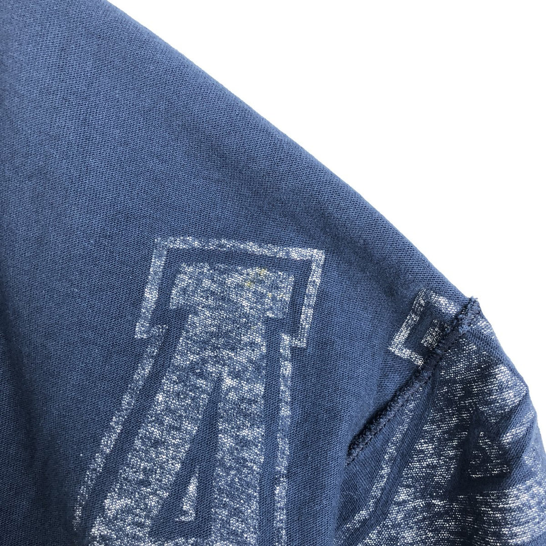 90'S MLB New York Yankees sports print t-shirt, made in USA, men's size L equivalent, vintage. cotton navy blue type Vintage Second Hand
