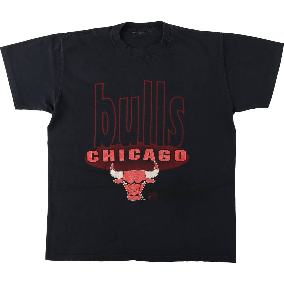 90'S NBA Chicago Bulls sports print T-shirt, men's size M equivalent, vintage. unclear black type Vintage Second Hand