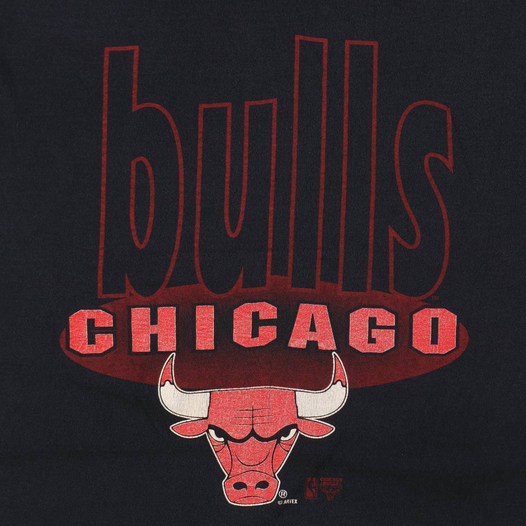 90'S NBA Chicago Bulls sports print T-shirt, men's size M equivalent, vintage. unclear black type Vintage Second Hand