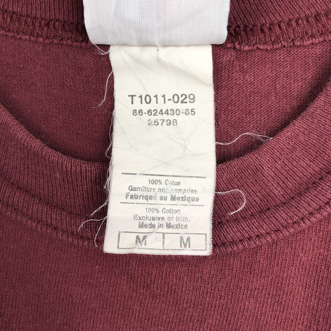 2000'S Champion Authentic Athletic Apparel Triple Print College T-Shirt, Men's Size M (approx.) cotton wine-red Vintage Second Hand