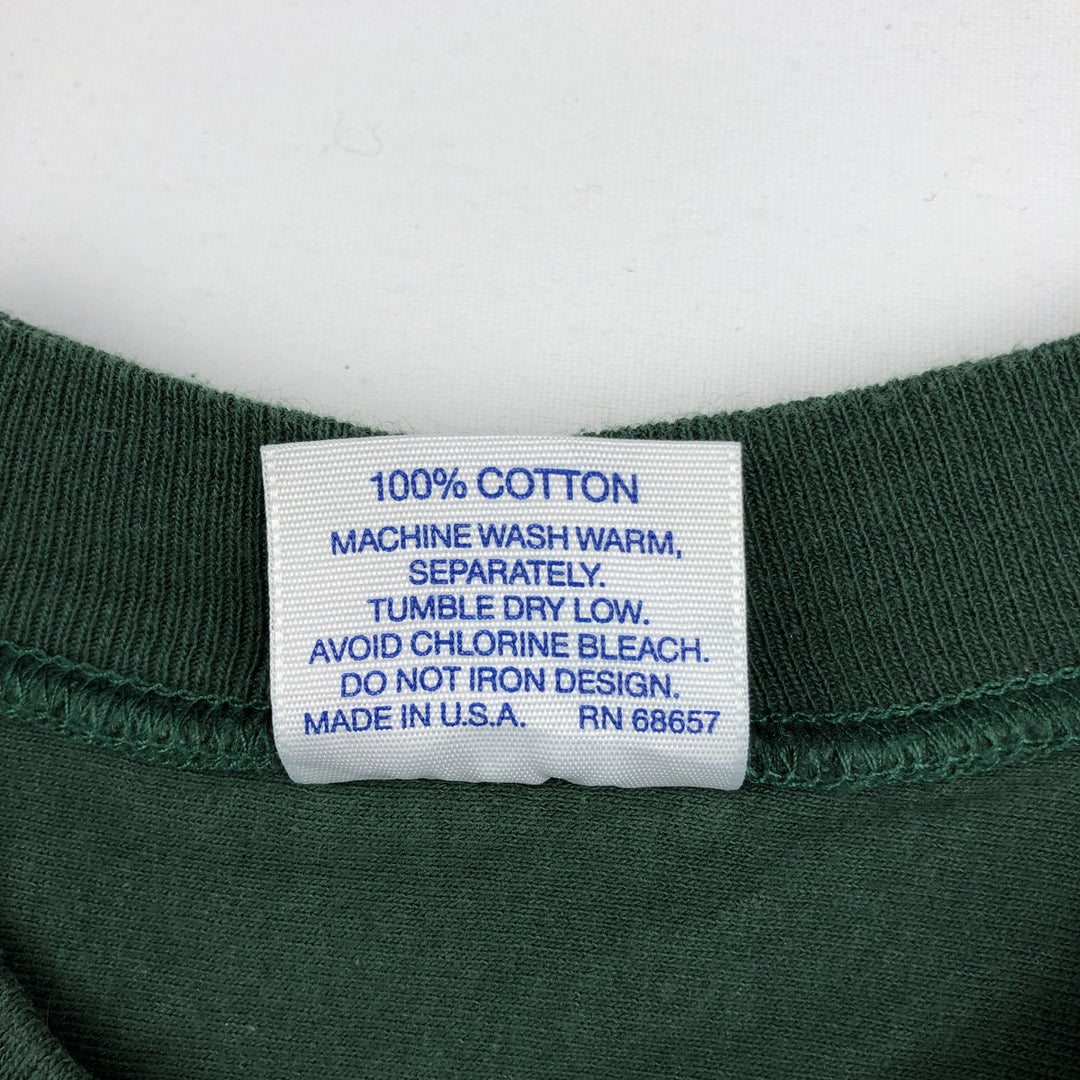 90'S EAGLE USA College T-shirt, Made in USA, Men's Size M (approx.), Vintage cotton green type Vintage Second Hand