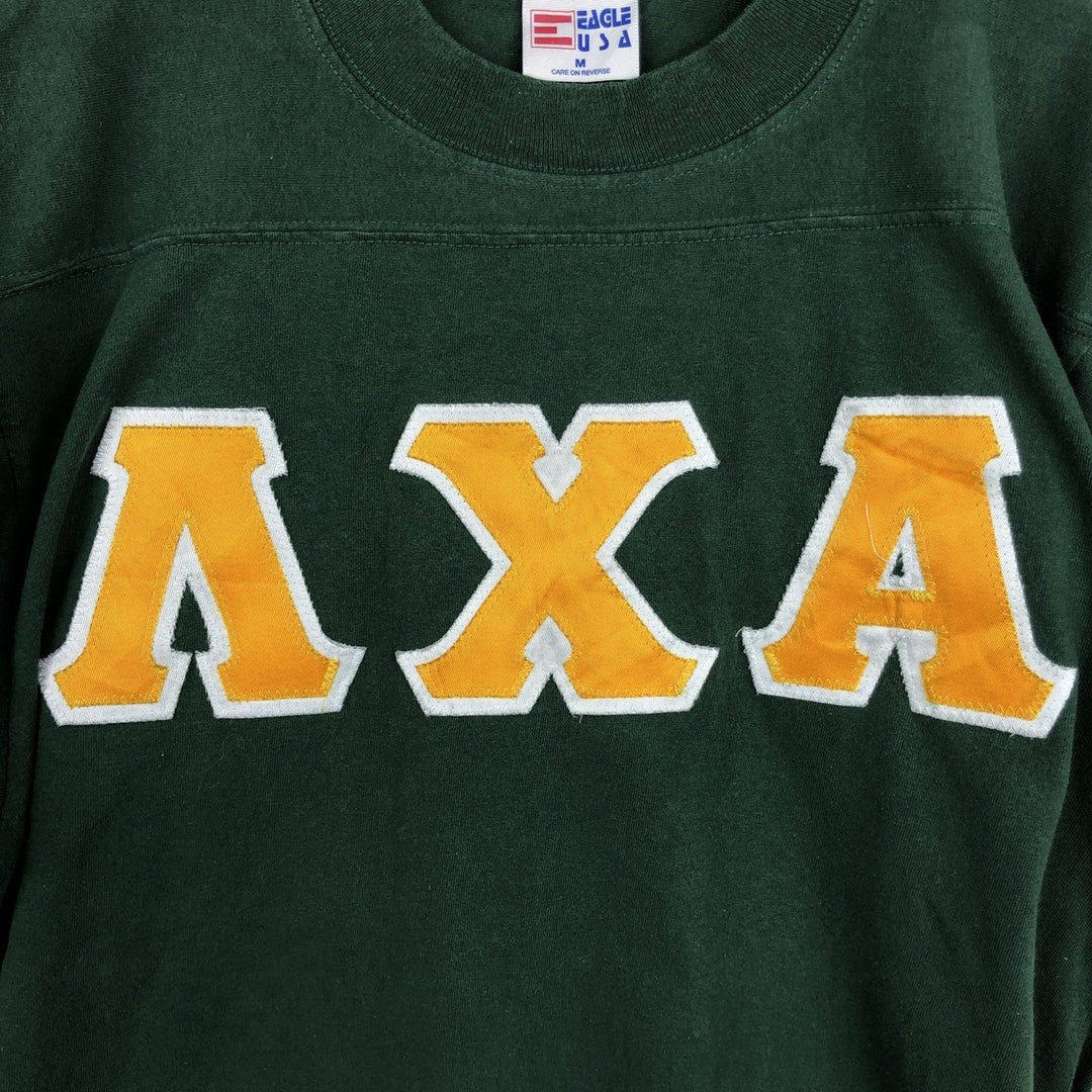 90'S EAGLE USA College T-shirt, Made in USA, Men's Size M (approx.), Vintage cotton green type Vintage Second Hand
