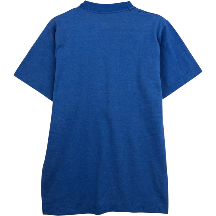 80s-90'S Screen Stars Triple Print College T-Shirt, Made in USA, Men's Size M (Equivalent), Vintage cotton blue type Vintage Second Hand