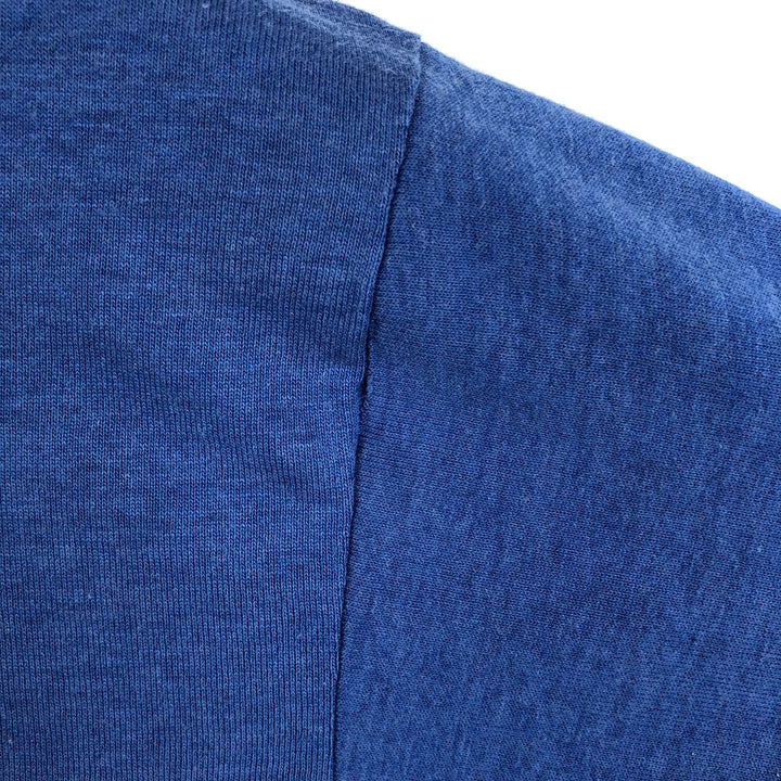 80s-90'S Screen Stars Triple Print College T-Shirt, Made in USA, Men's Size M (Equivalent), Vintage cotton blue type Vintage Second Hand
