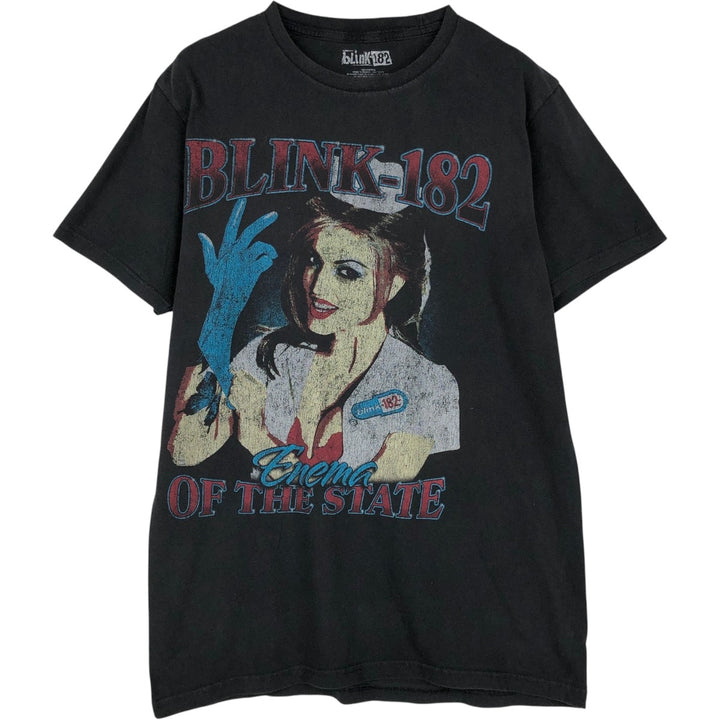 BLINK-182 Band T-Shirt (Men's Size M) cotton black type Vintage Second Hand