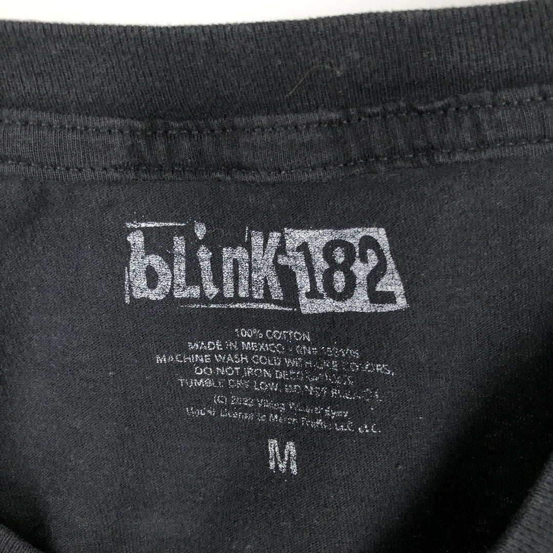 BLINK-182 Band T-Shirt (Men's Size M) cotton black type Vintage Second Hand